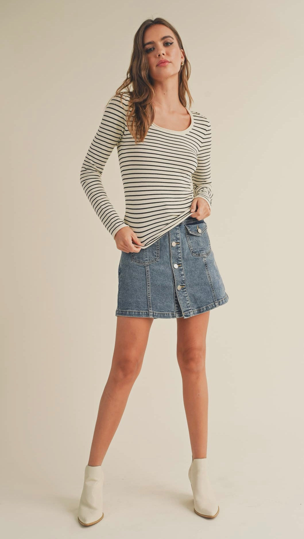 Striped Long Sleeve Top