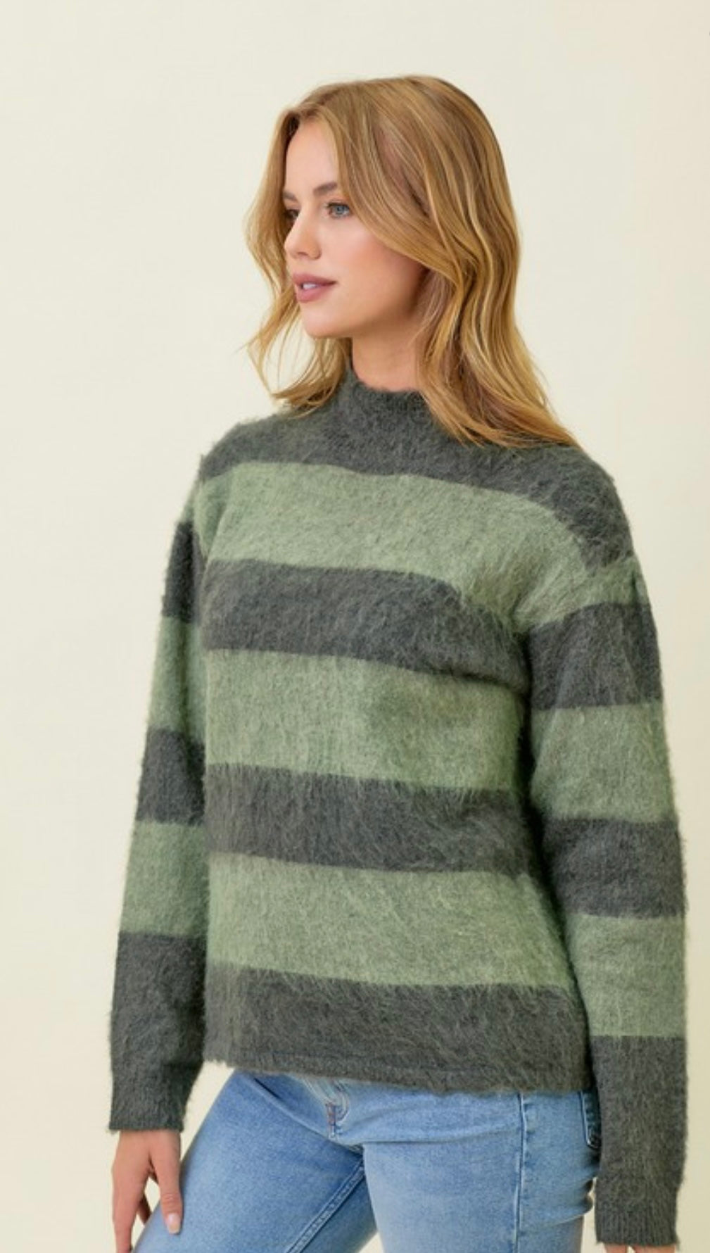 Puff Sleeve Stripe Sweater