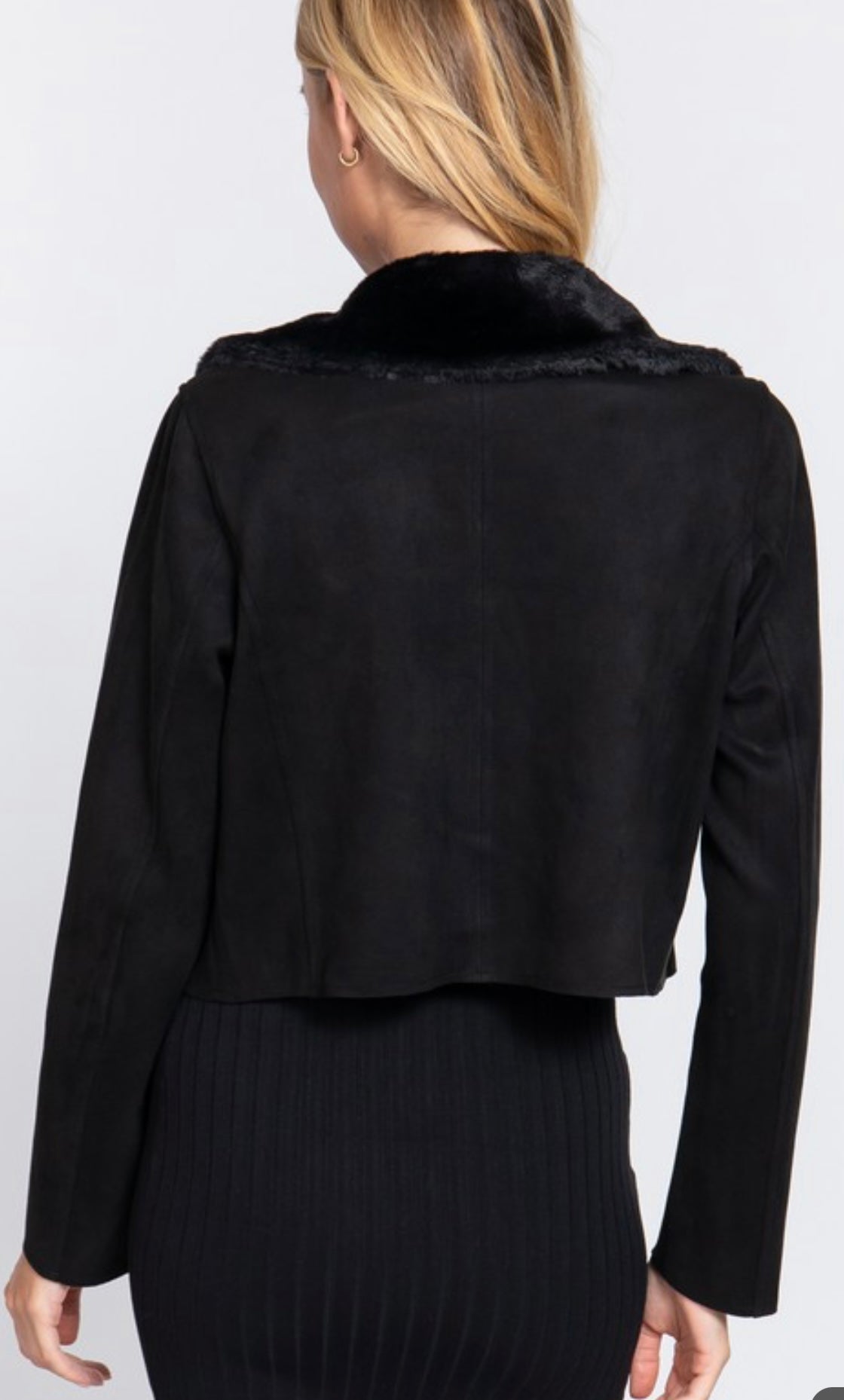 Fur Collar Suede Jacket