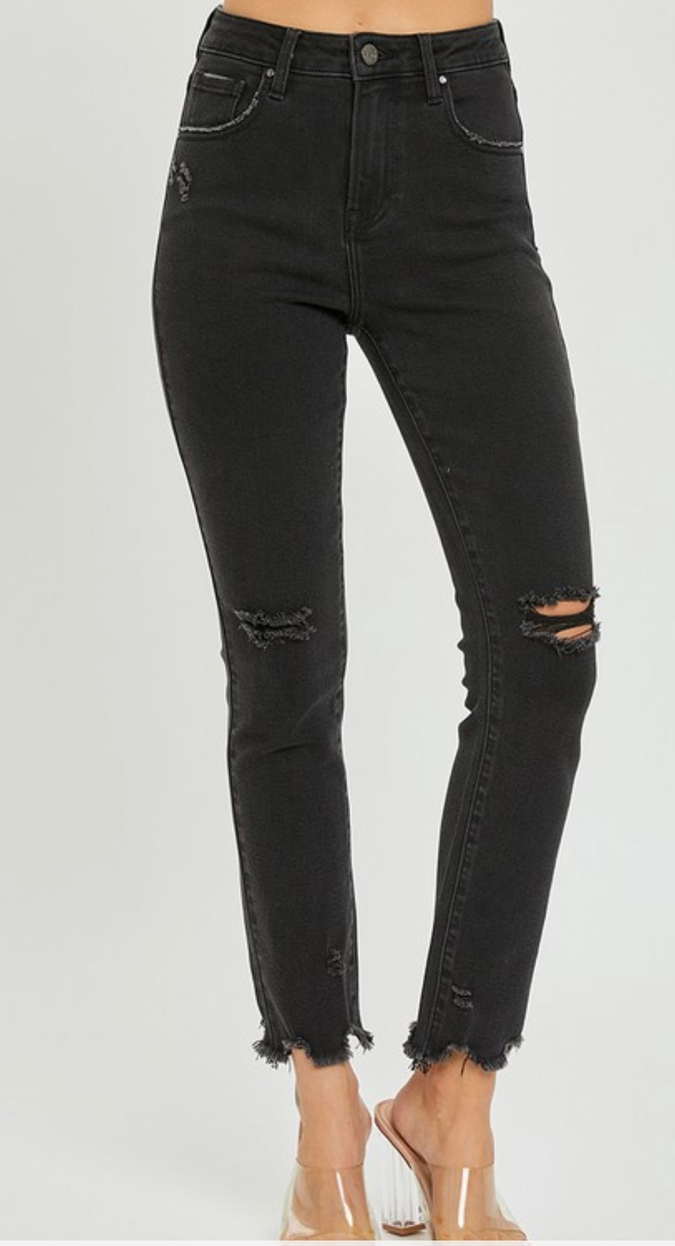 High Rise Slim Straight Jeans