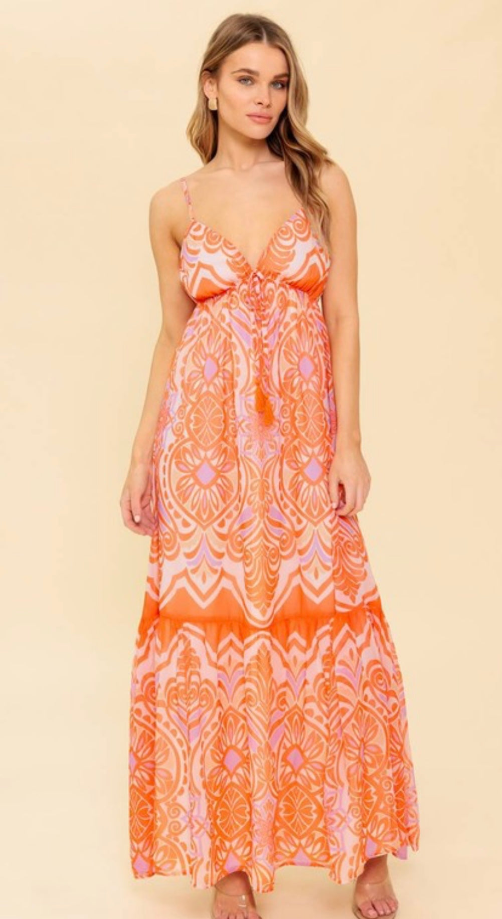 Coral Maxi Dress