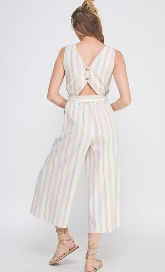 V-Neck Sleeveless Jumpsuit