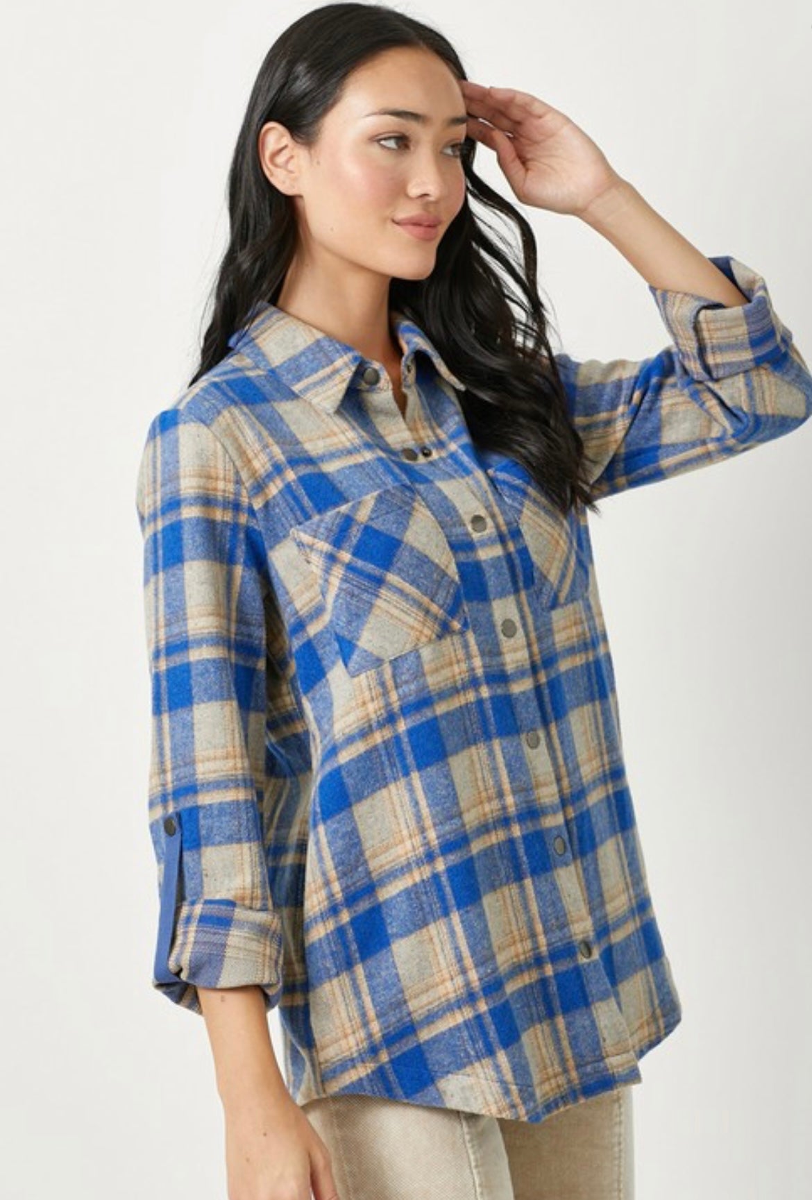 Blue Plaid Shacket