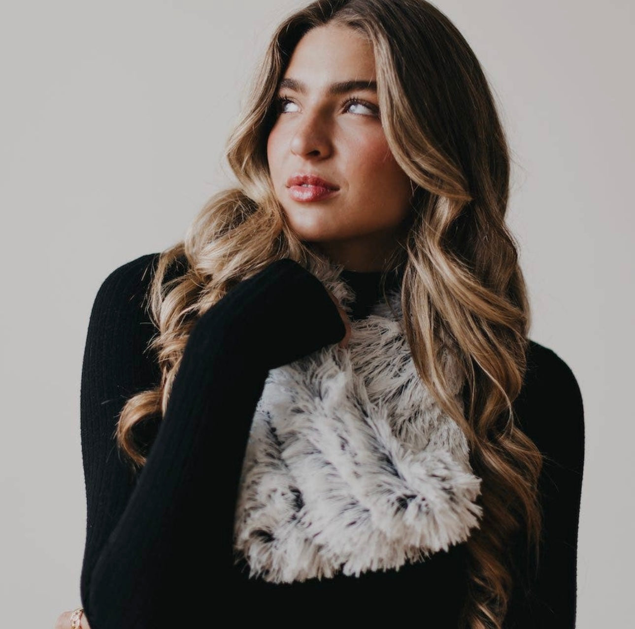 Faux Fur Infinity Scarf 2 Colors Available