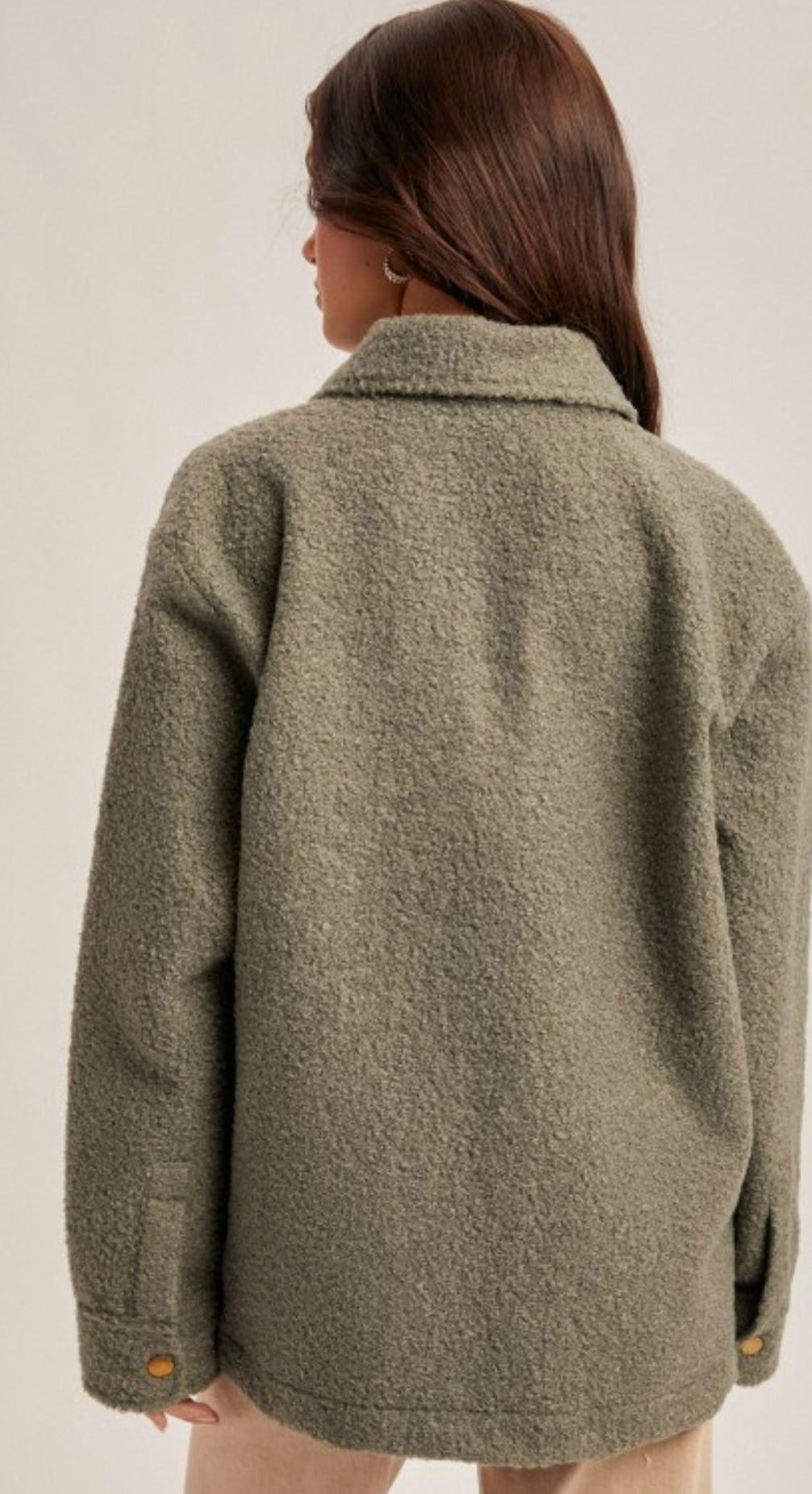 Snap Button Teddy Jacket