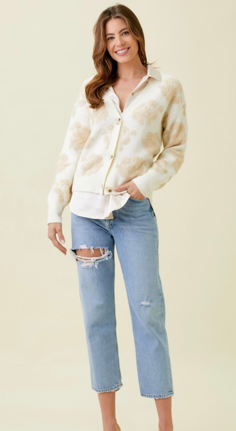 Floral Button Down Cardigan