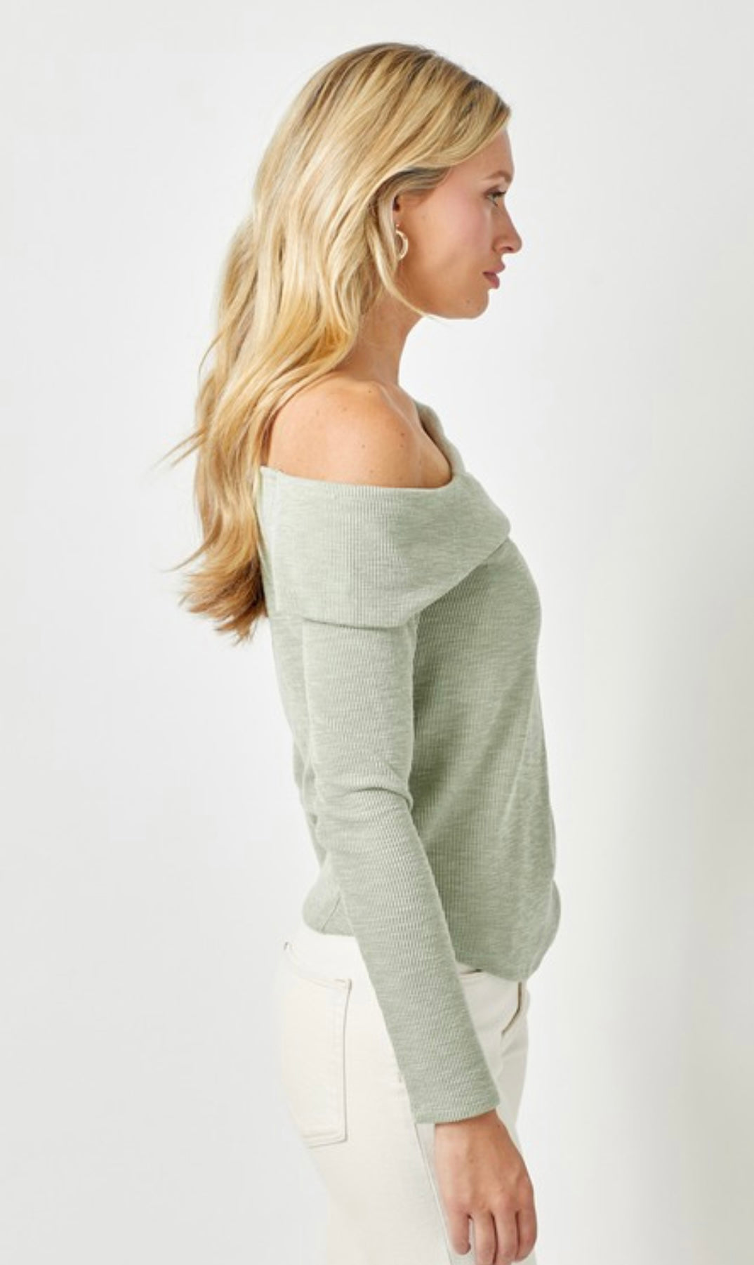 Ribbed One Shoulder Top