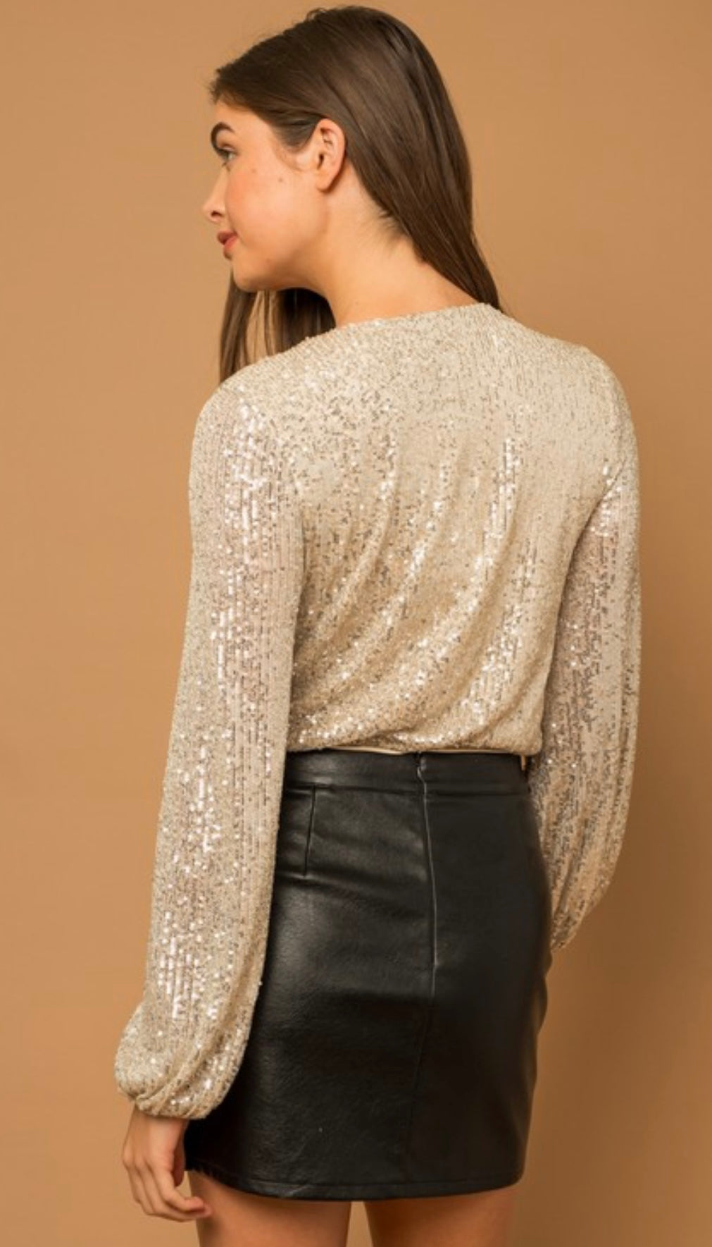 Sequin Wrap Bodysuit