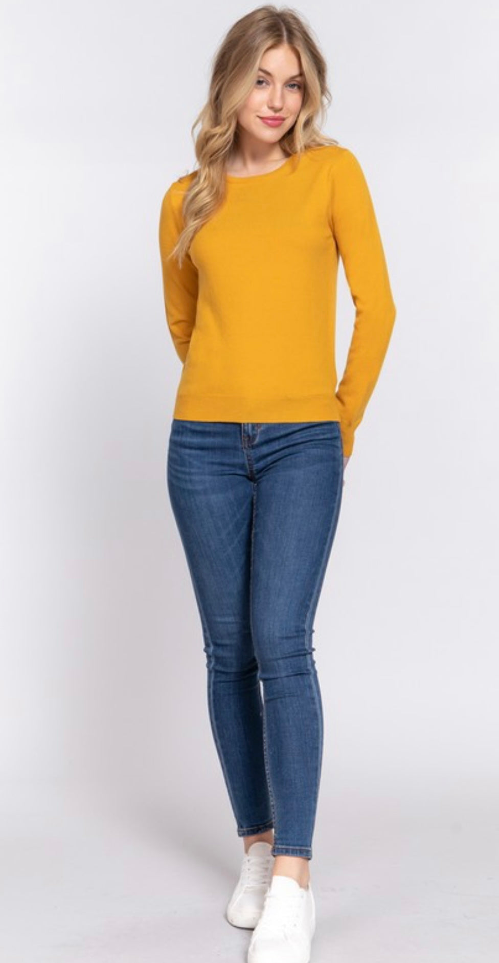 Long Sleeve Crew Neck Sweater 3 Colors