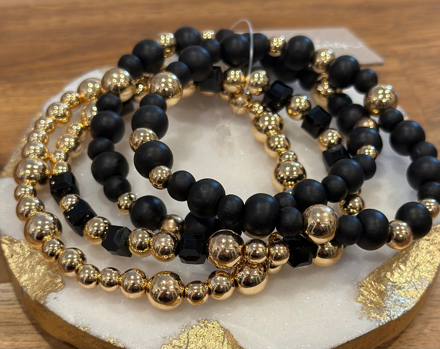 4 Stack Beaded Bracelet Set 2 Colors