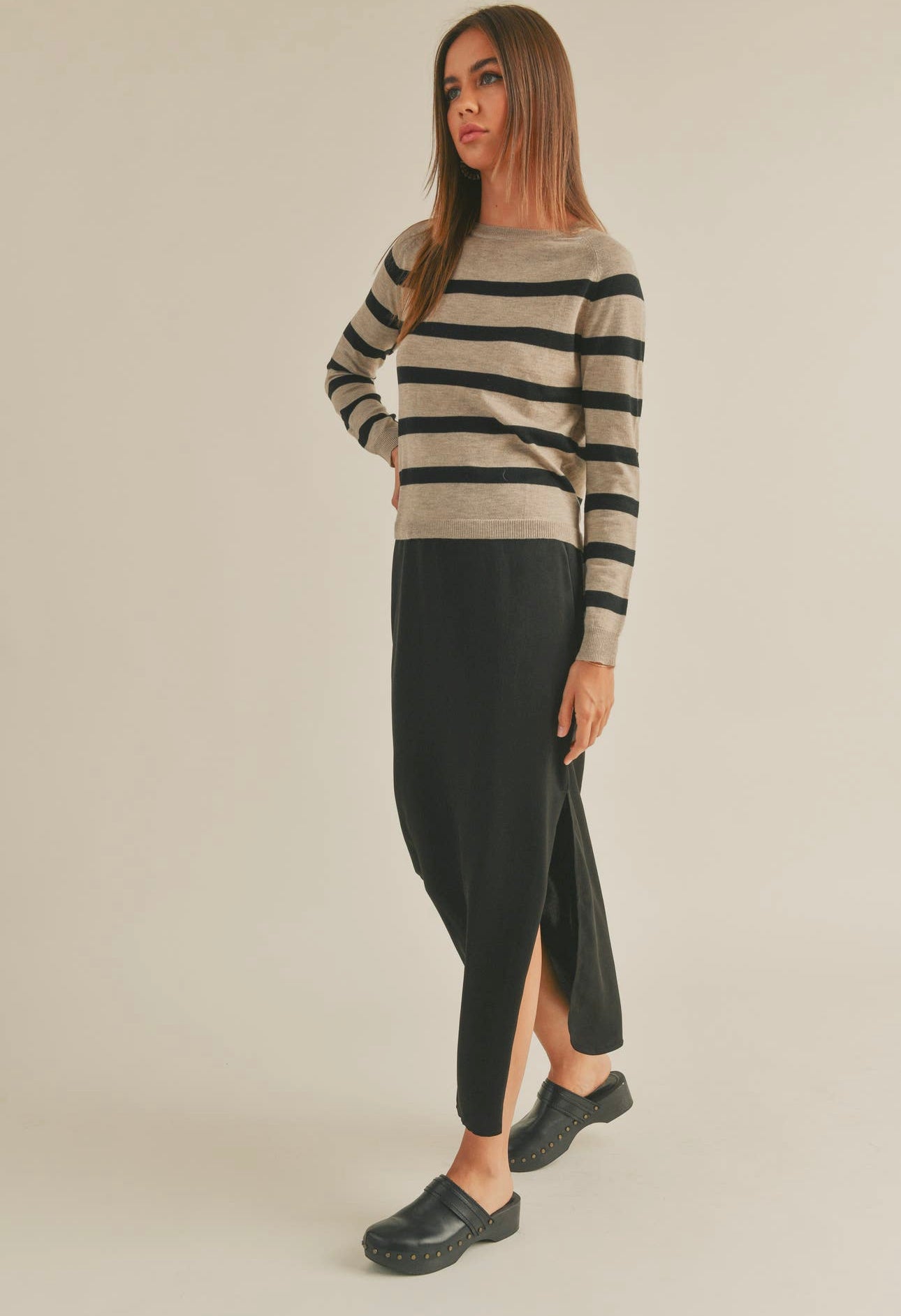 Striped Round Neck Top