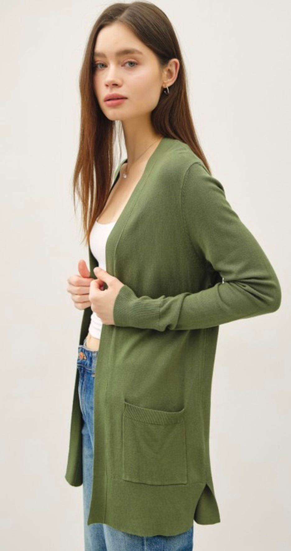Open Front Essential Cardigan 2 Colors