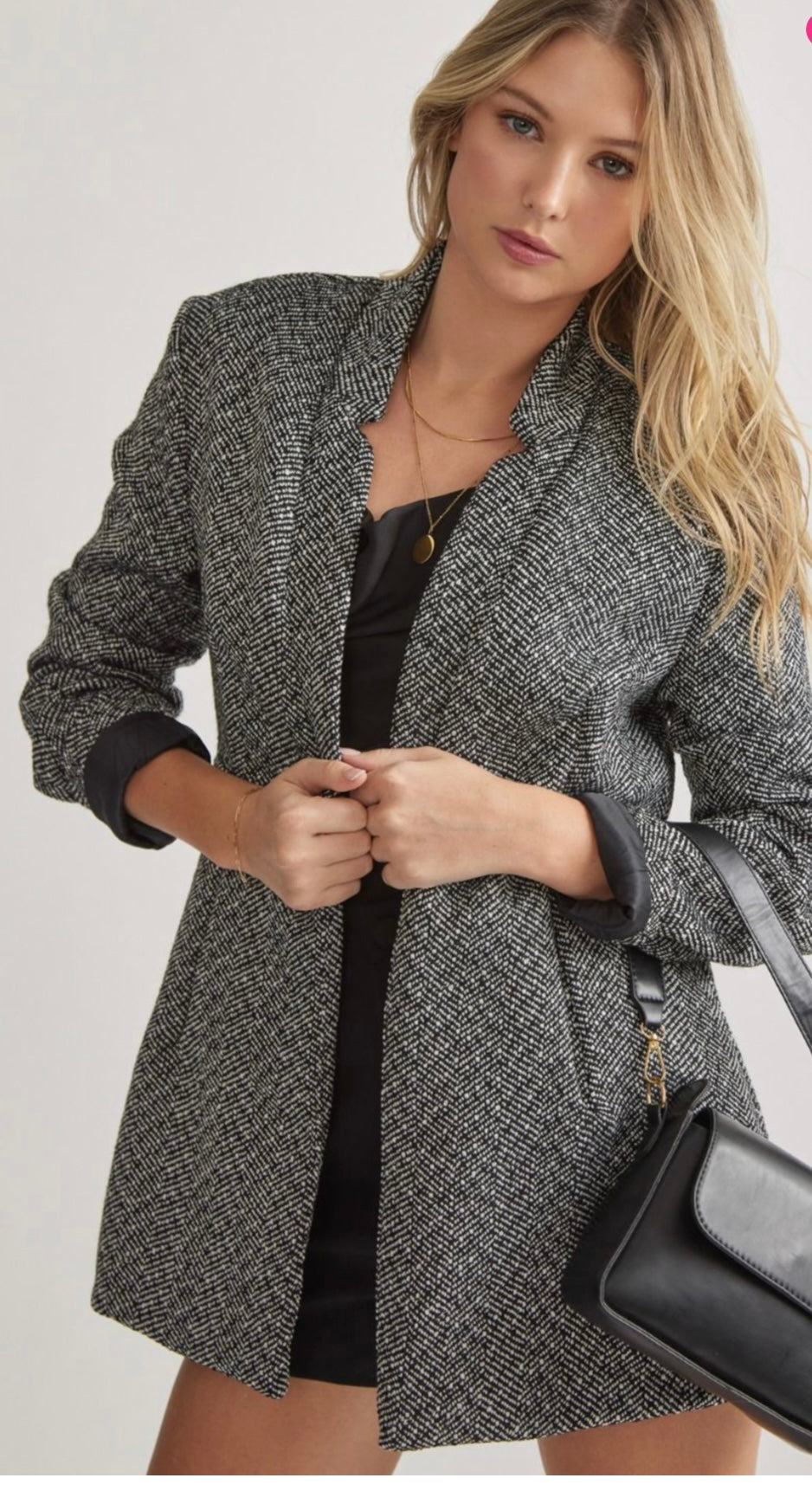 Tweed Collar Blazer