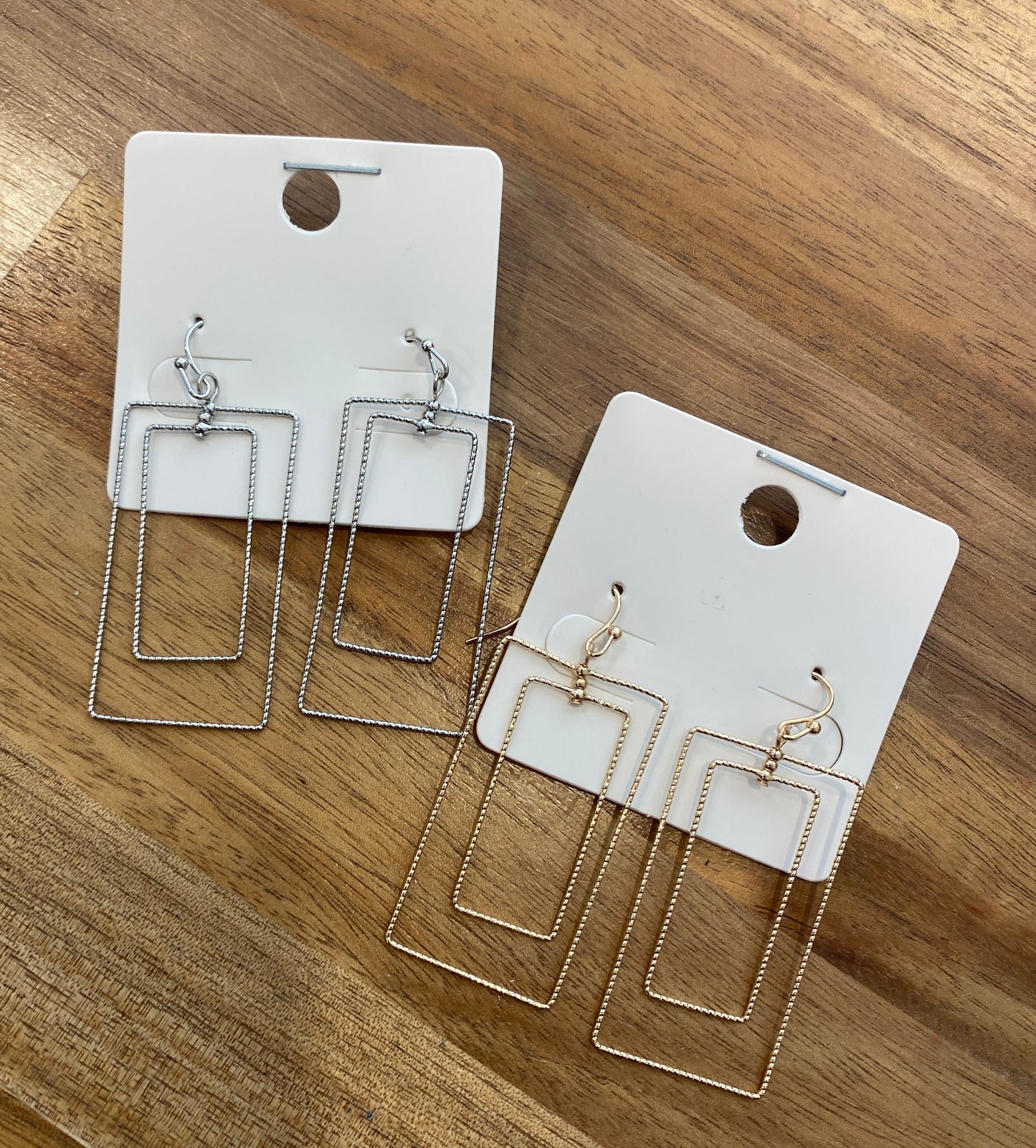Rectangle Dangle Earrings