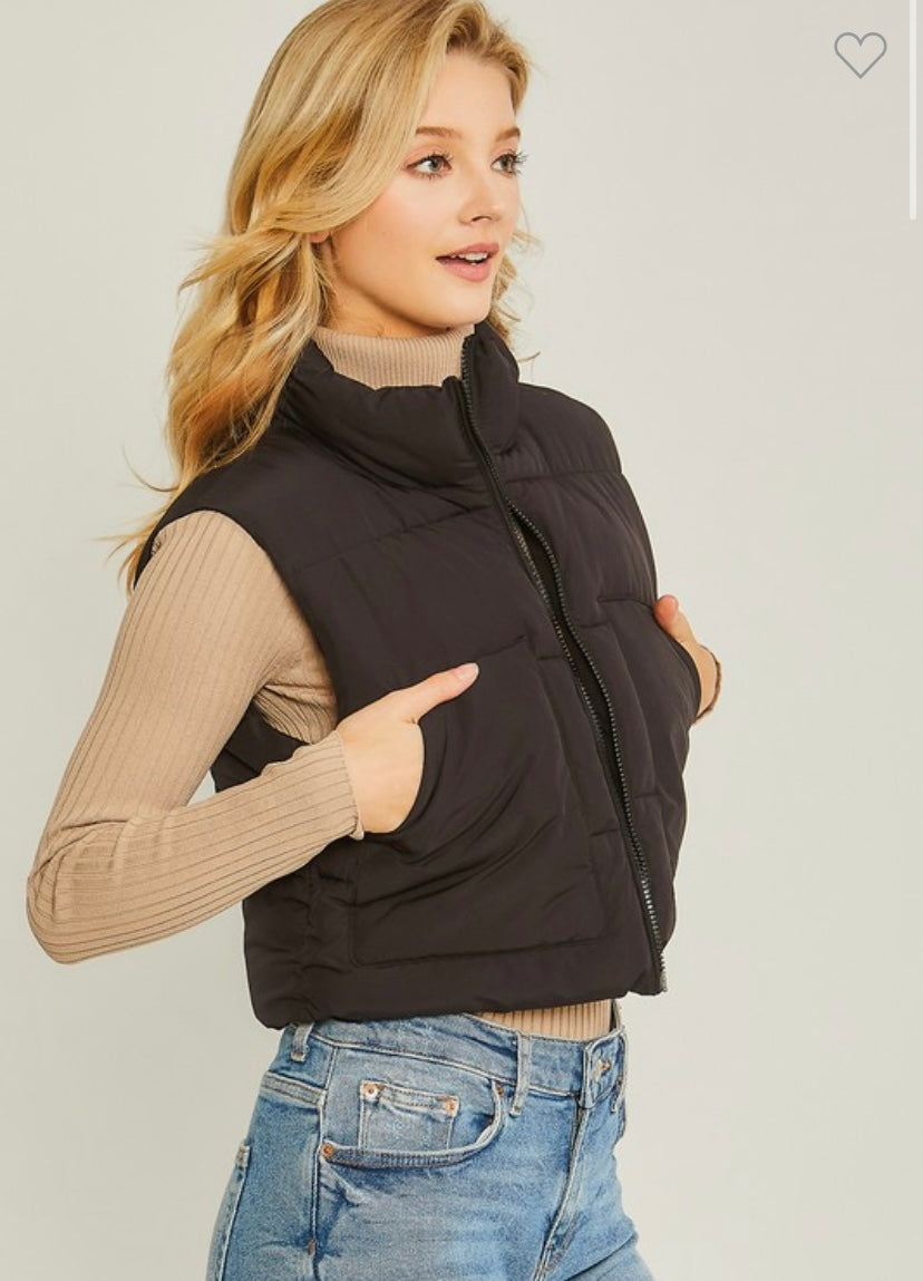 Puffer Vest w/ Pockets (2 Colors)