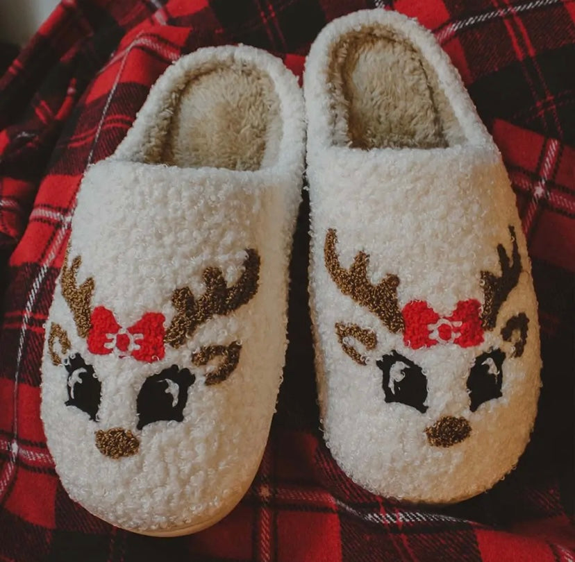 Reindeer Face Slippers
