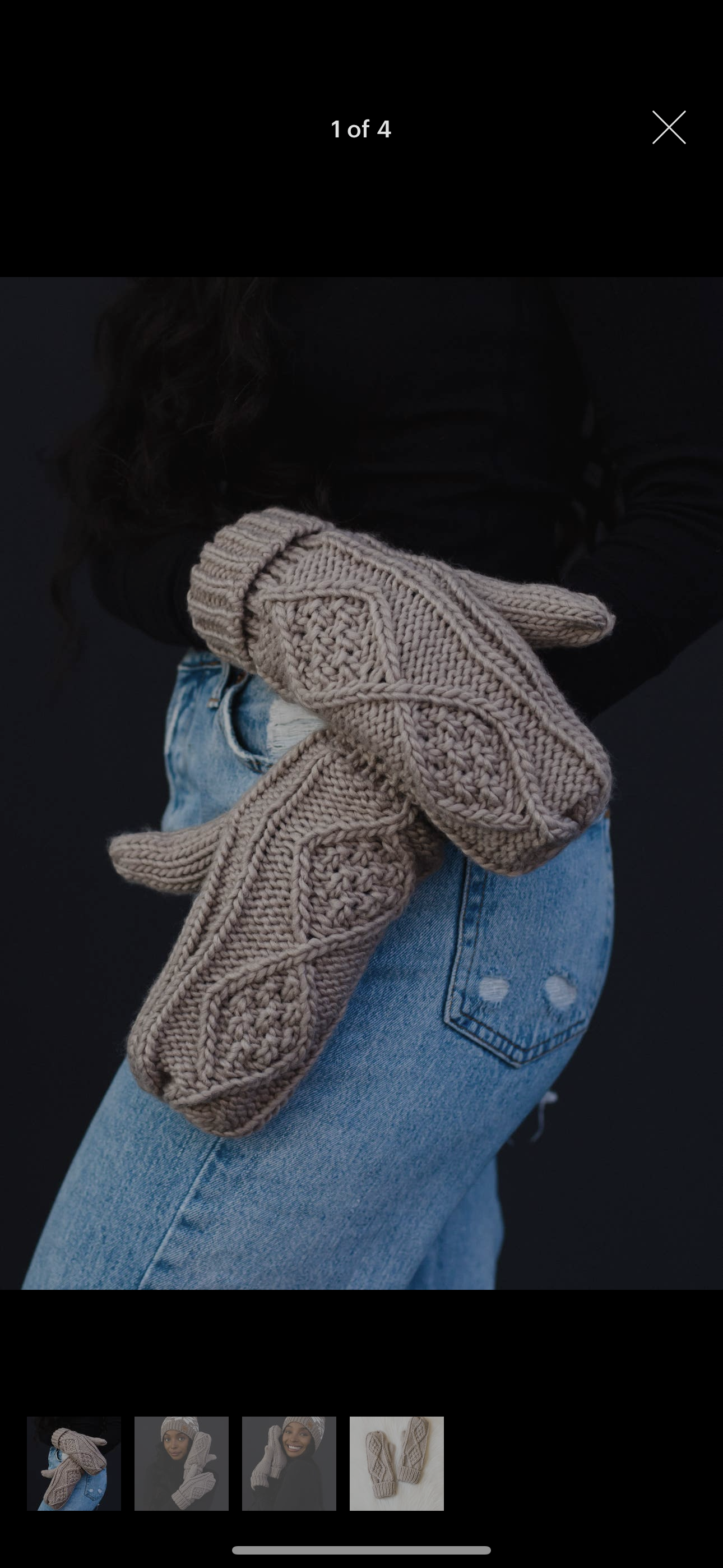 Cable Knit Mittens 4 Colors