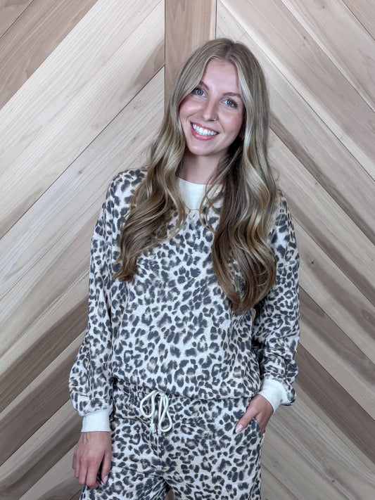 Leopard Boxy Sweatshirt