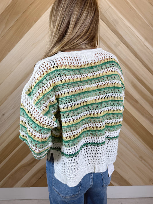 Open Knit Crochet Sweater