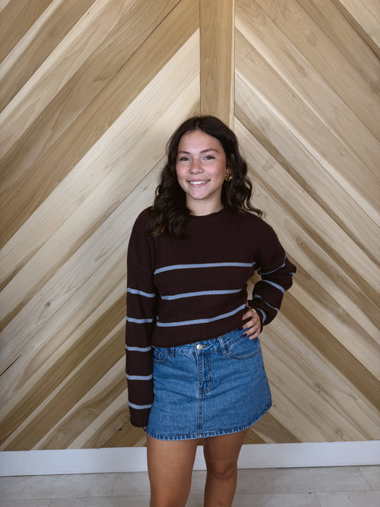 Stripe Crewneck Sweater