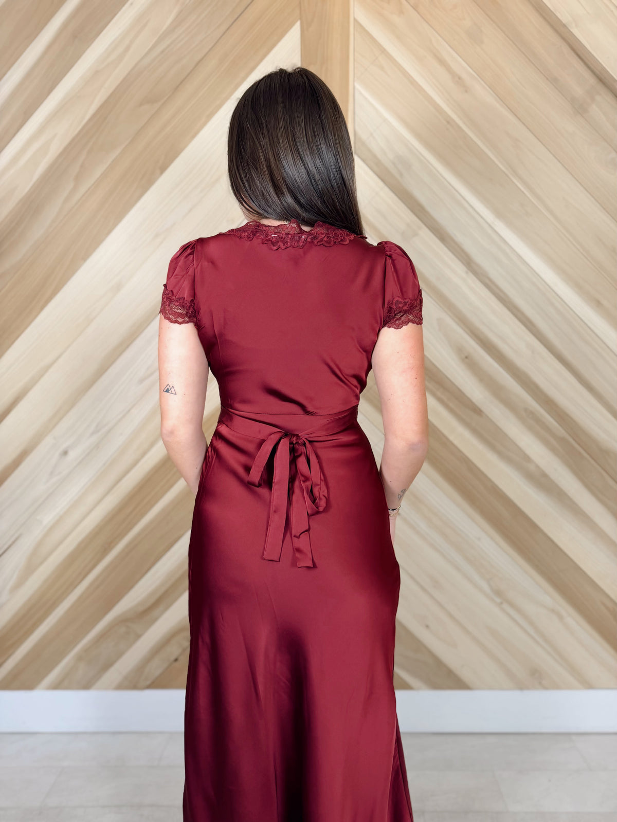 The Burgundy Belle Dress