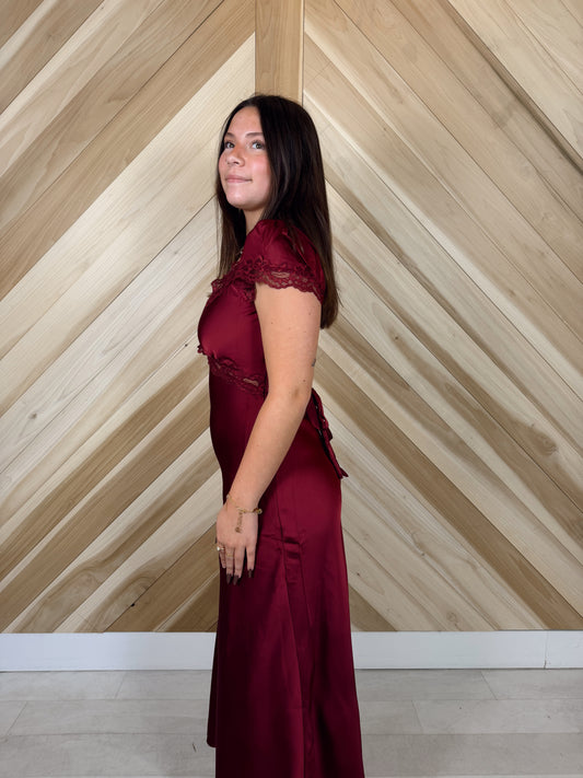 The Burgundy Belle Dress