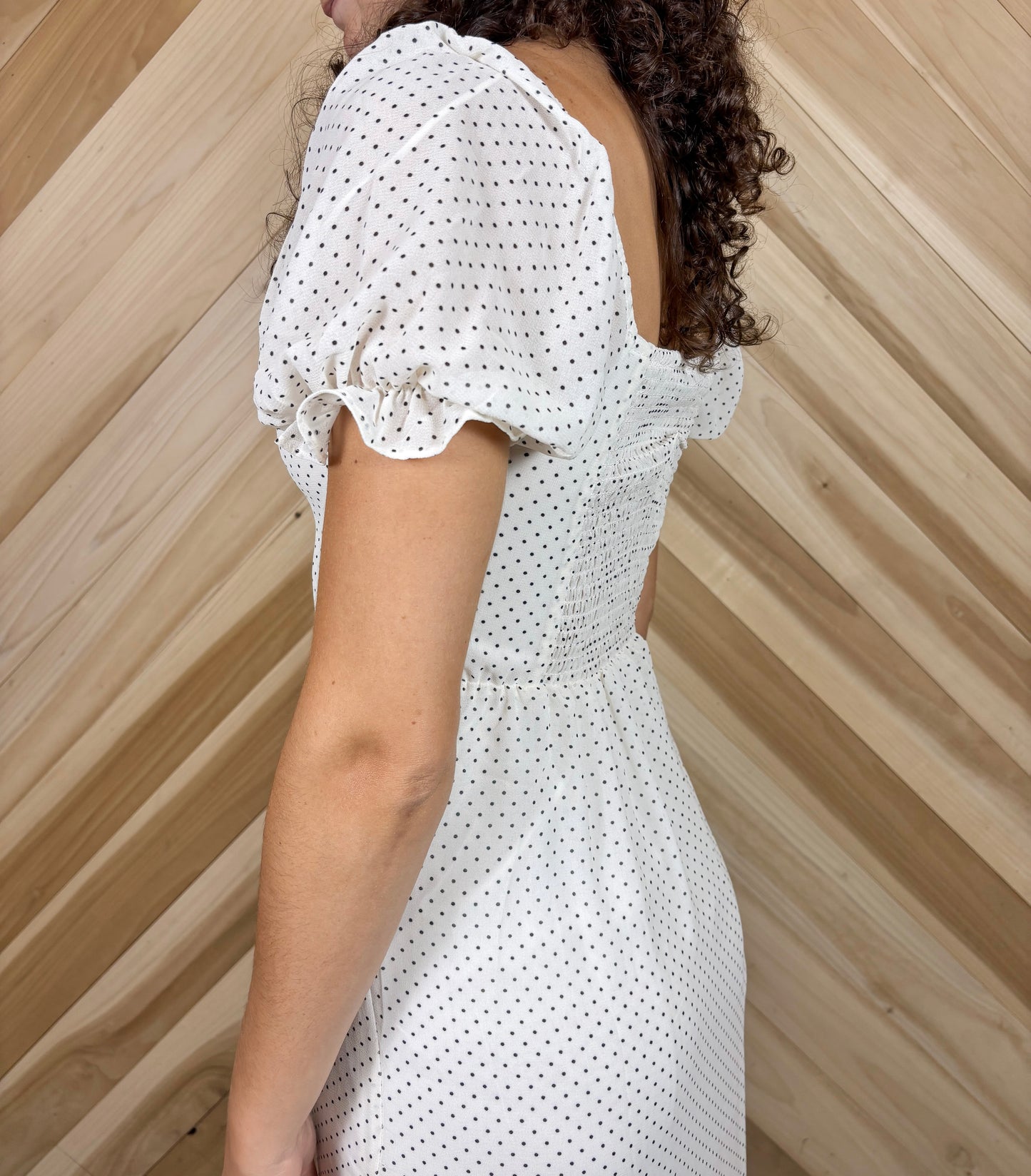 White Polka Dot Maxi Dress
