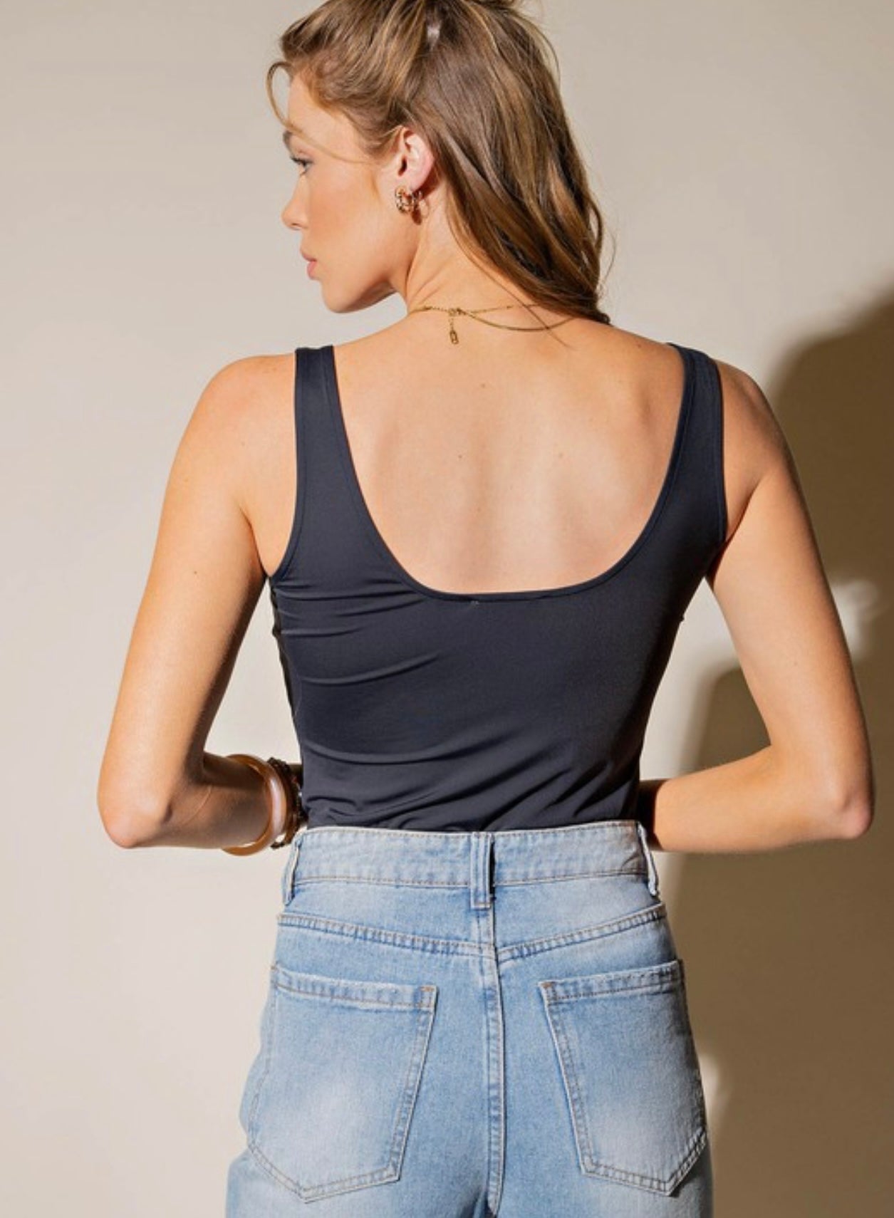 Nylon Square Neck Bodysuit