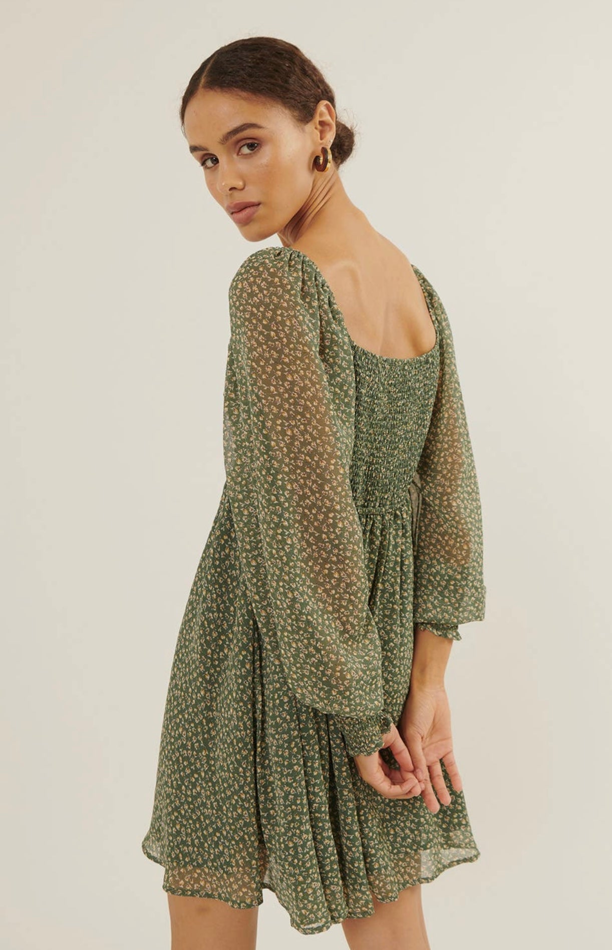 Floral Chiffon Mini Dress