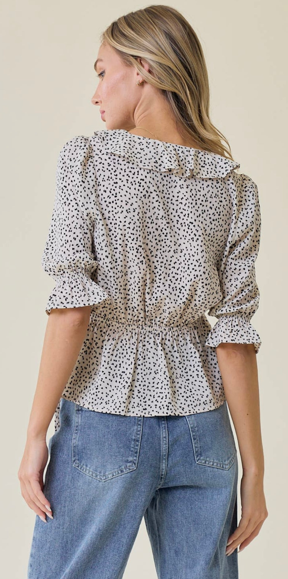 Ruffle Wrap Blouse