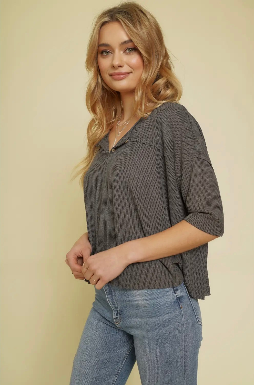 Oversized Henley Top