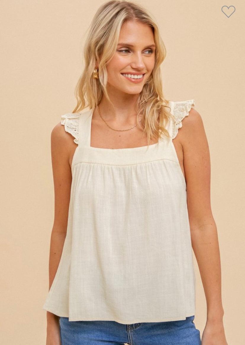Flounce Sleeve Blouse (2 Colors)