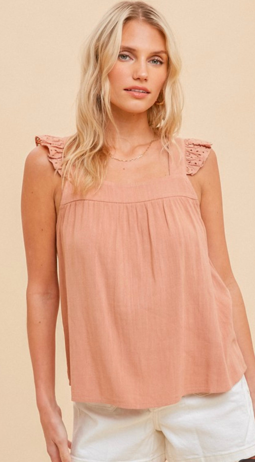 Flounce Sleeve Blouse (2 Colors)