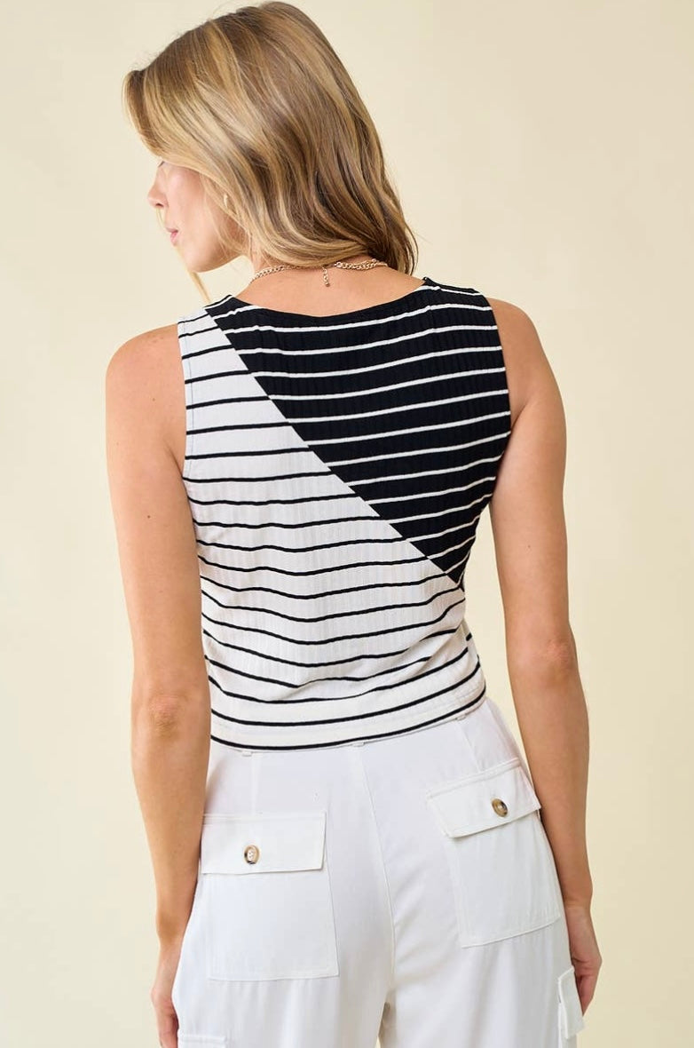 Mixed Stripe Top