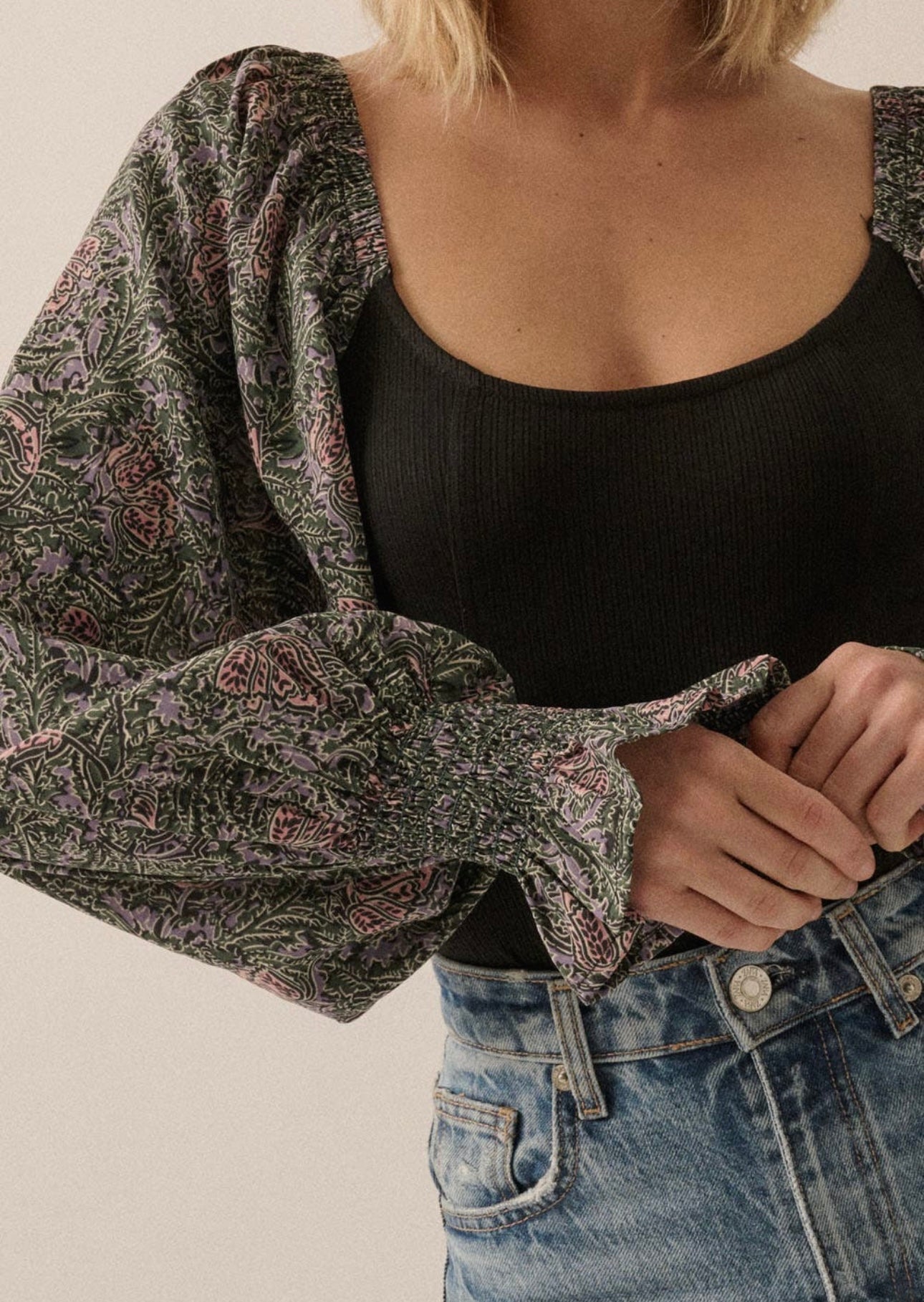Floral Sleeve Bodysuit