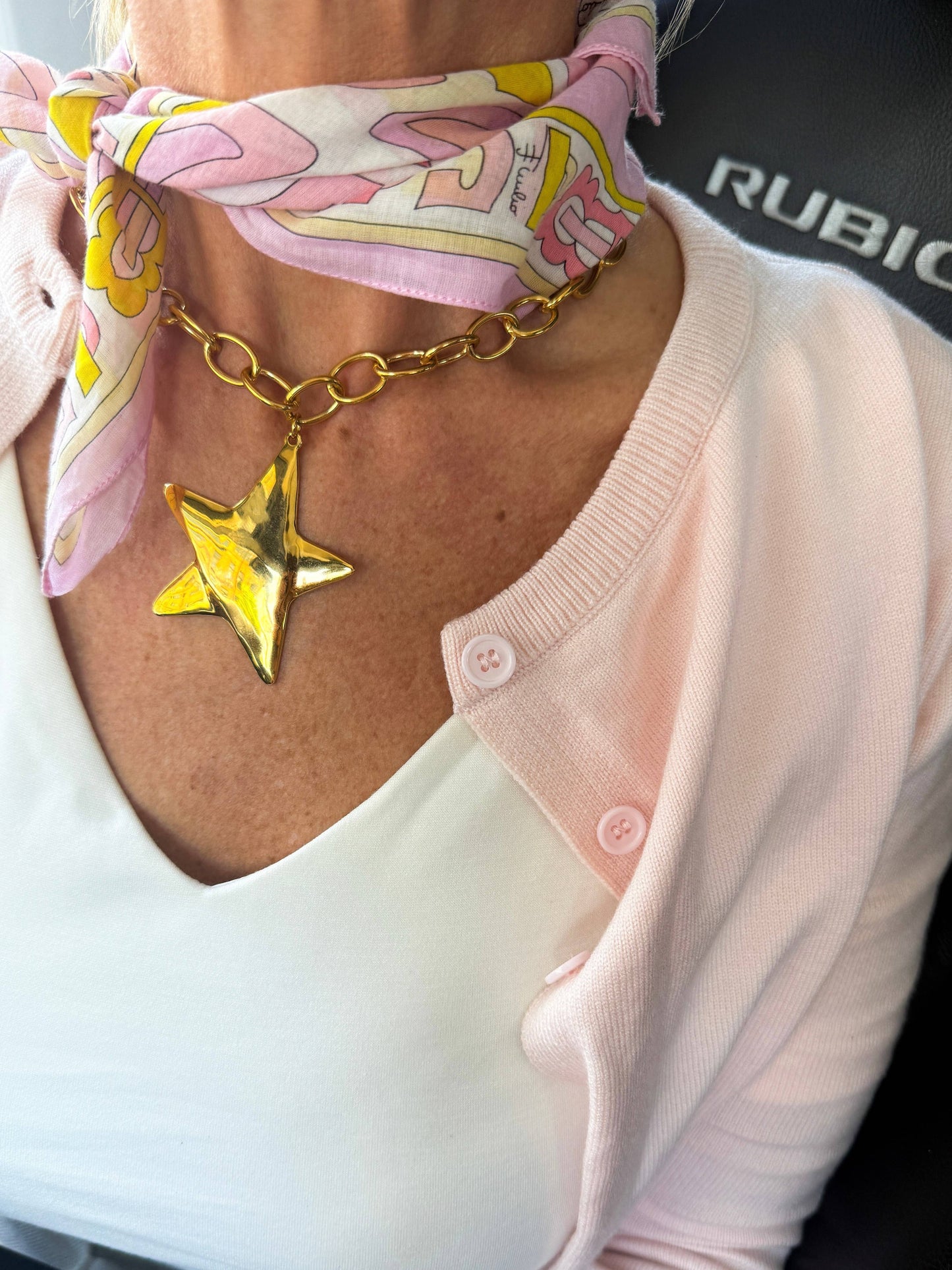 Chunky Gold Star Necklace