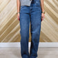 Dark Wash Barrel Jeans