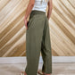 Smocked Waist Wide Leg Pants