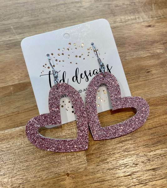 Dangle Heart Earrings