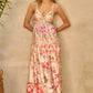 Twist Front Tiered Floral Maxi Dress