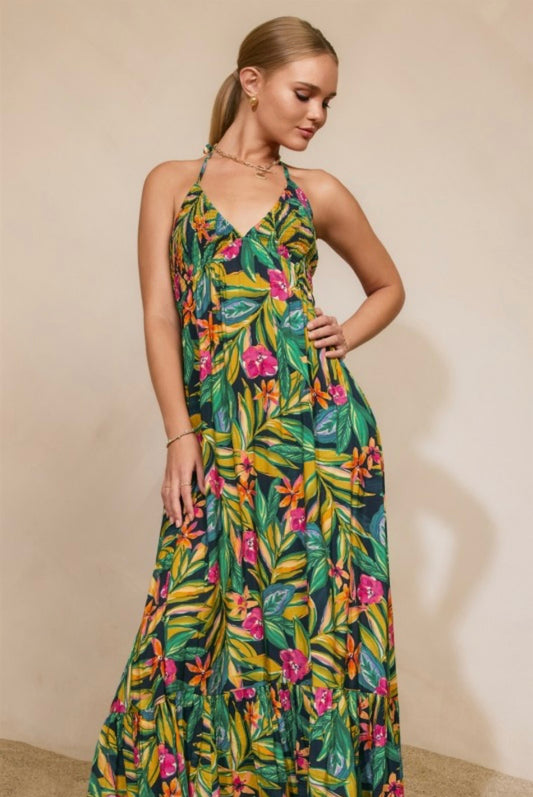 Botanical Halter Maxi