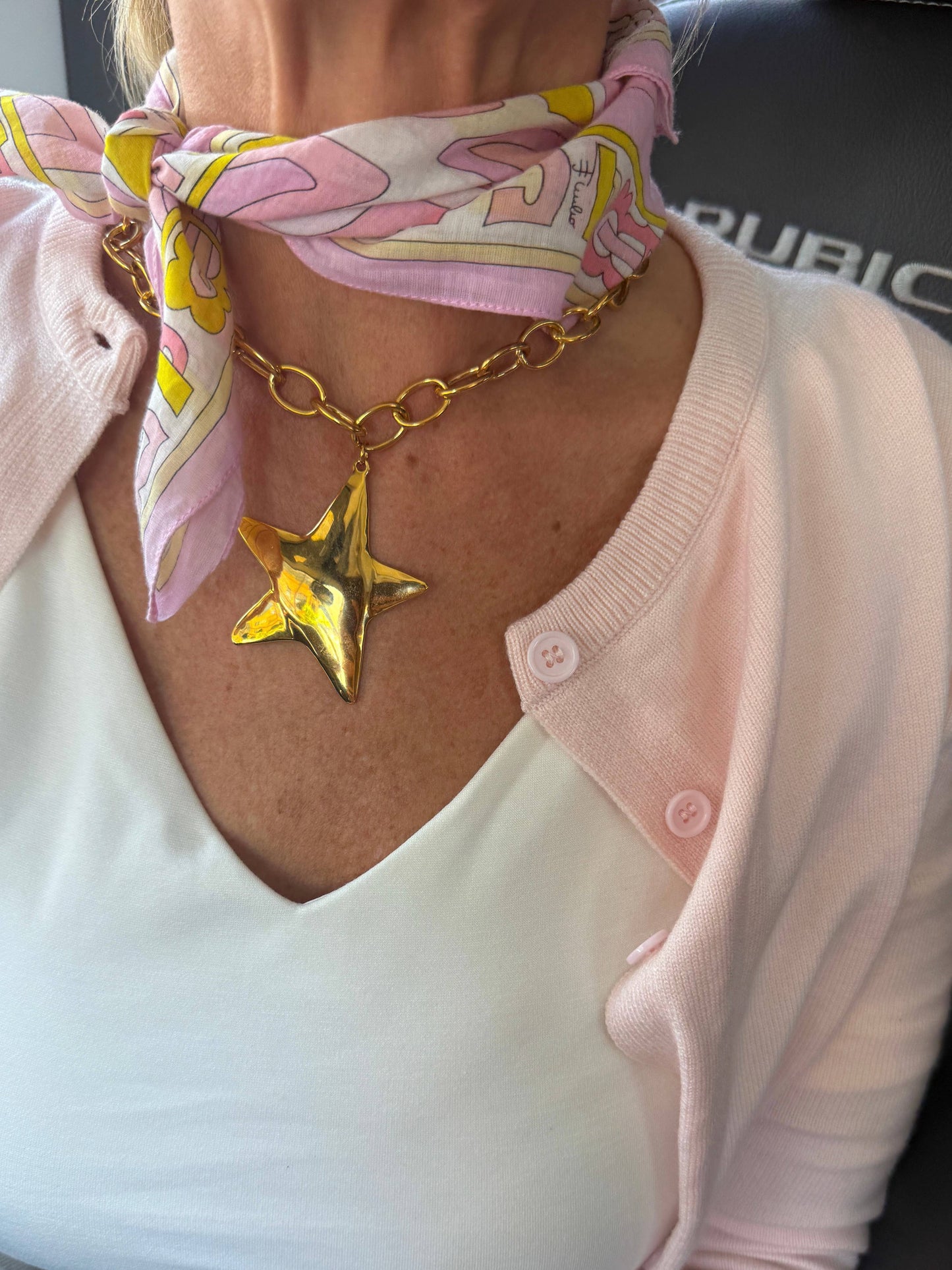 Chunky Gold Star Necklace