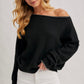 Boat Neck Soft Knit Sweater
