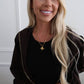 Gold Paperclip Cross Necklace