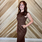Sleeveless Suede Dress