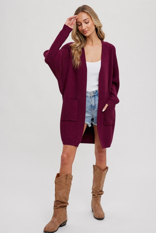 Open Front Batwing Cardigan