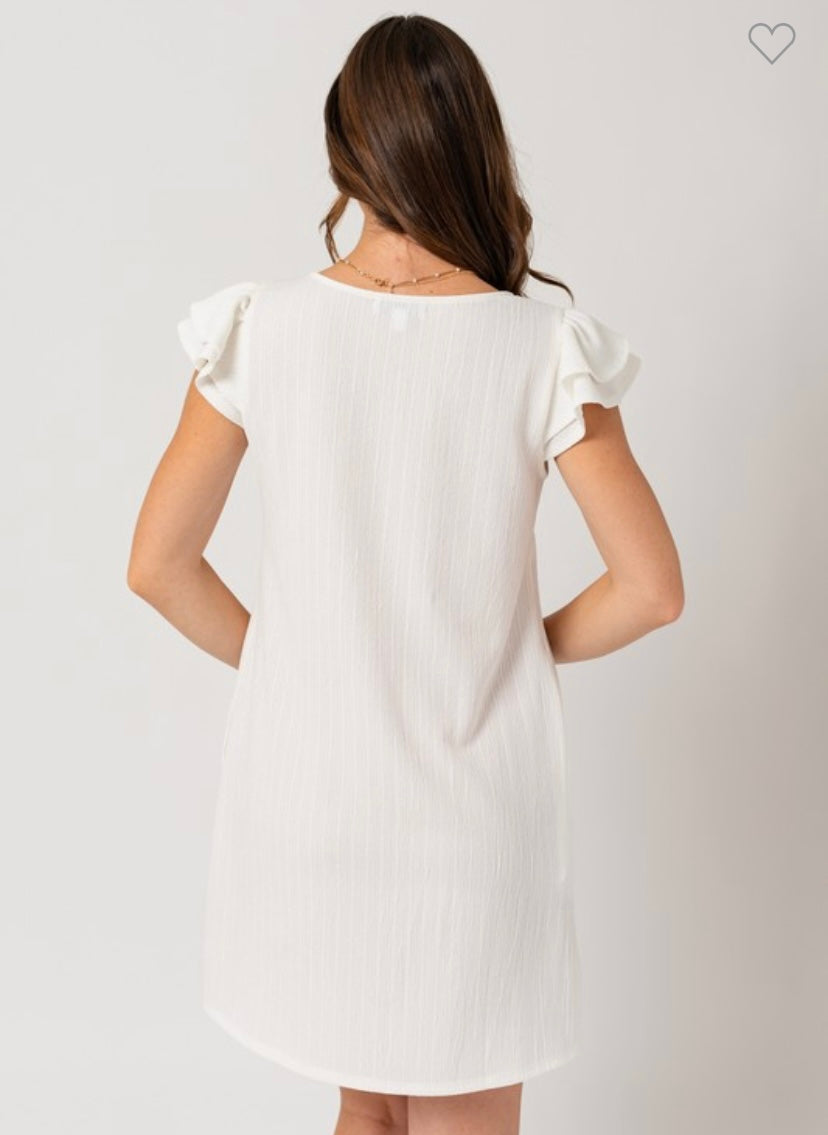 Layered Sleeve Mini Dress