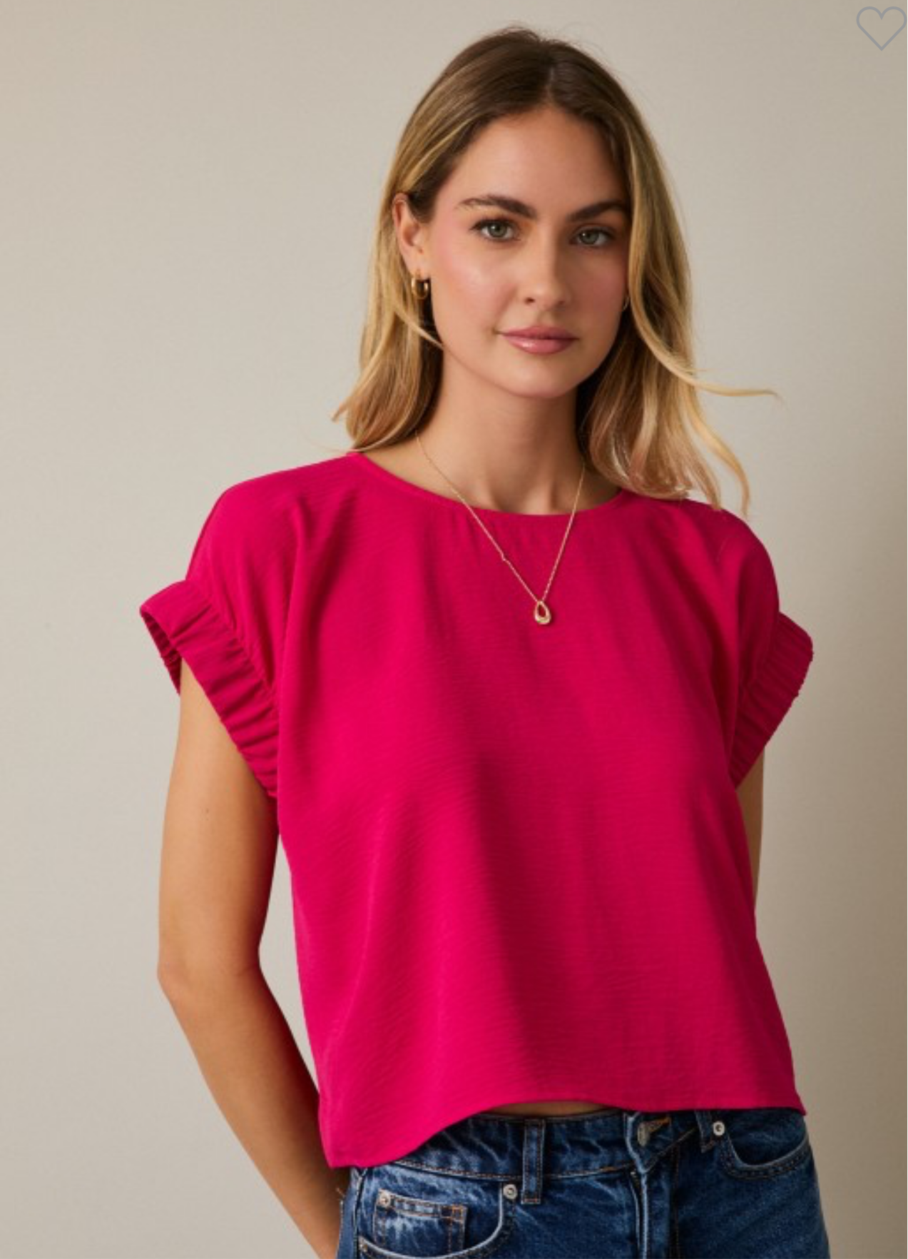 Round Neck Short Sleeve Top