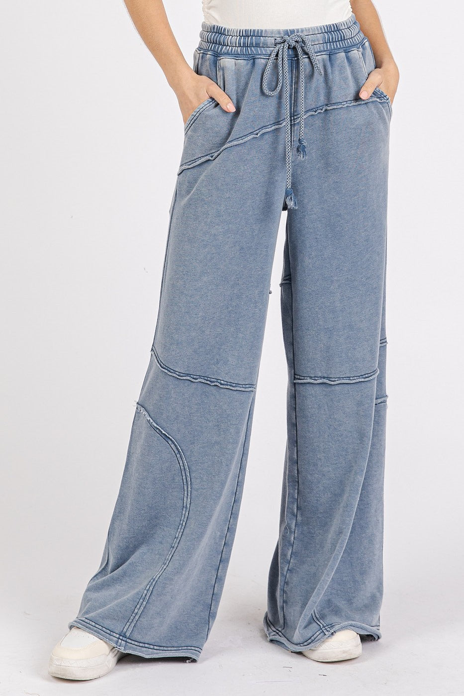 Asymmetric Mineral Wash Pants