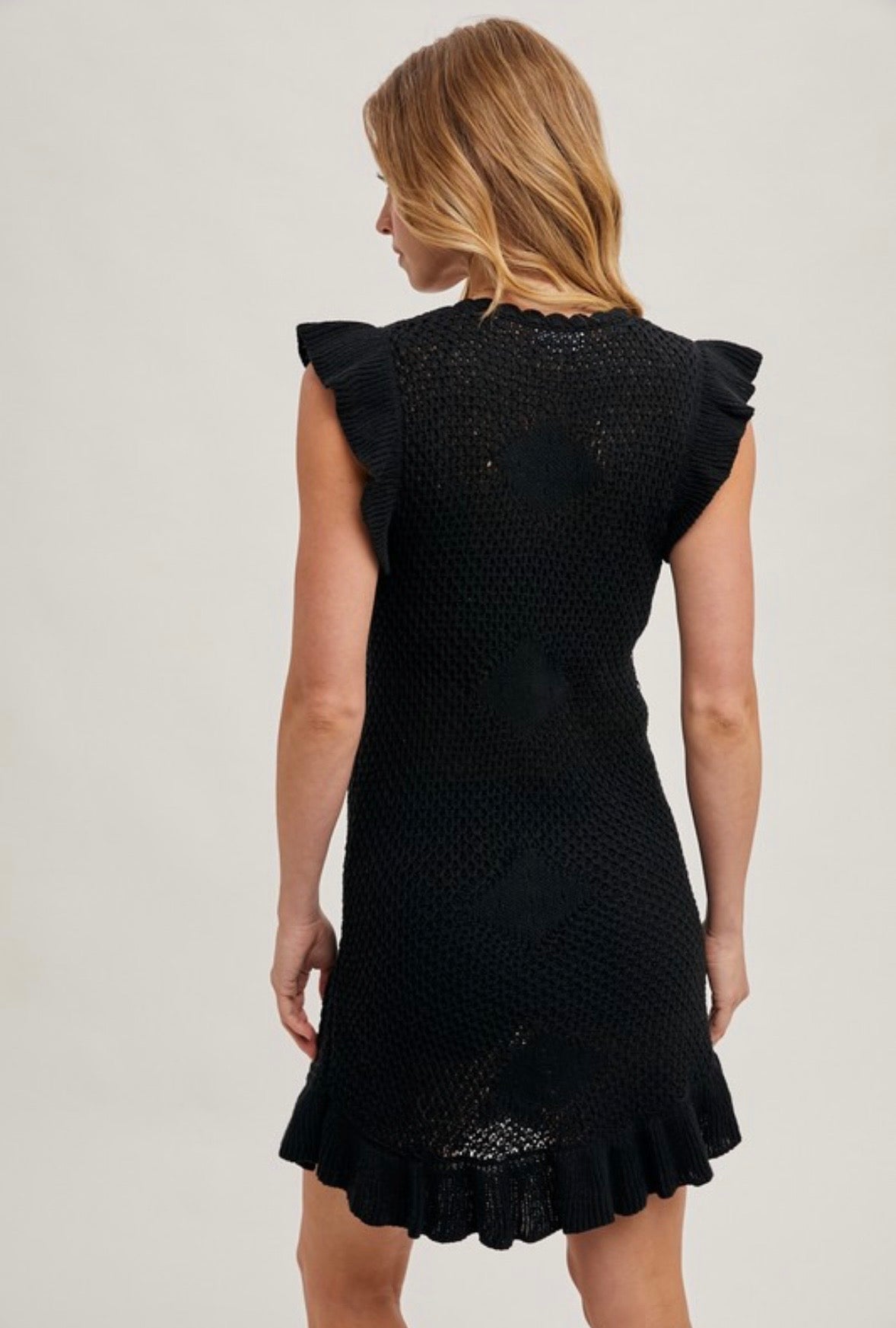 Open Knit Mini Dress